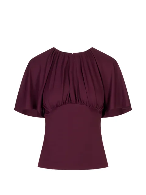 Rabanne gathered flutter-sleeve blouse
