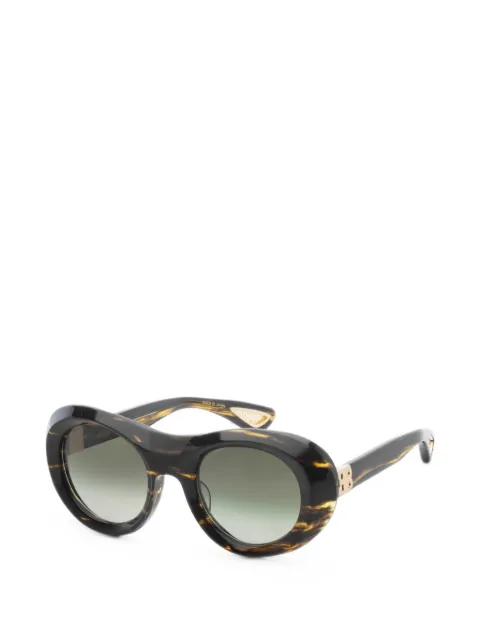 Bugatti tortoiseshell-effect round-frame sunglasses