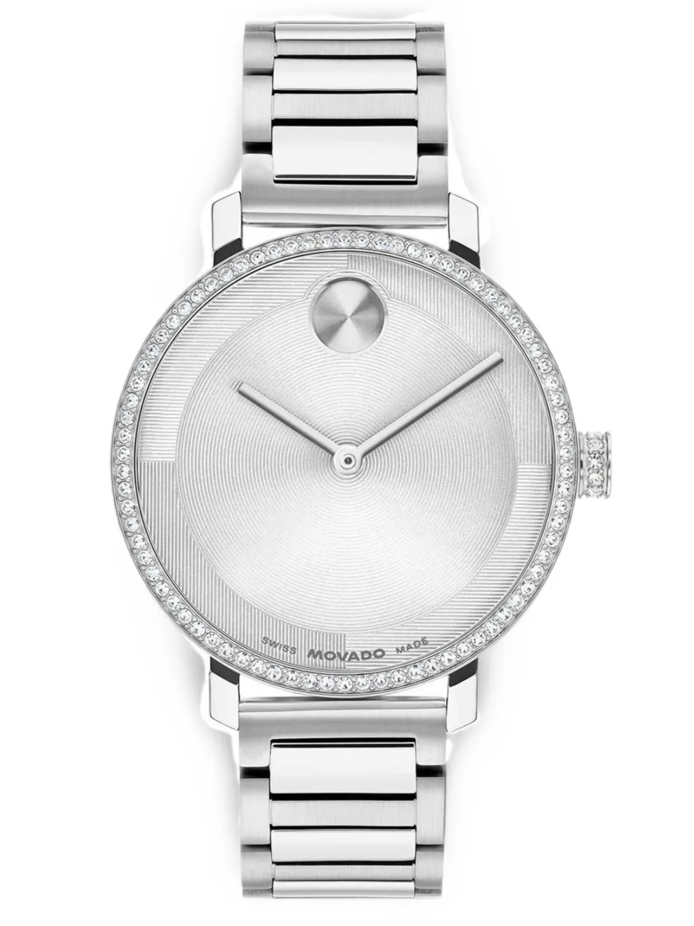 Movado Bold Evolution 2.0 Crystal-embellished 34mm Watch In Silver