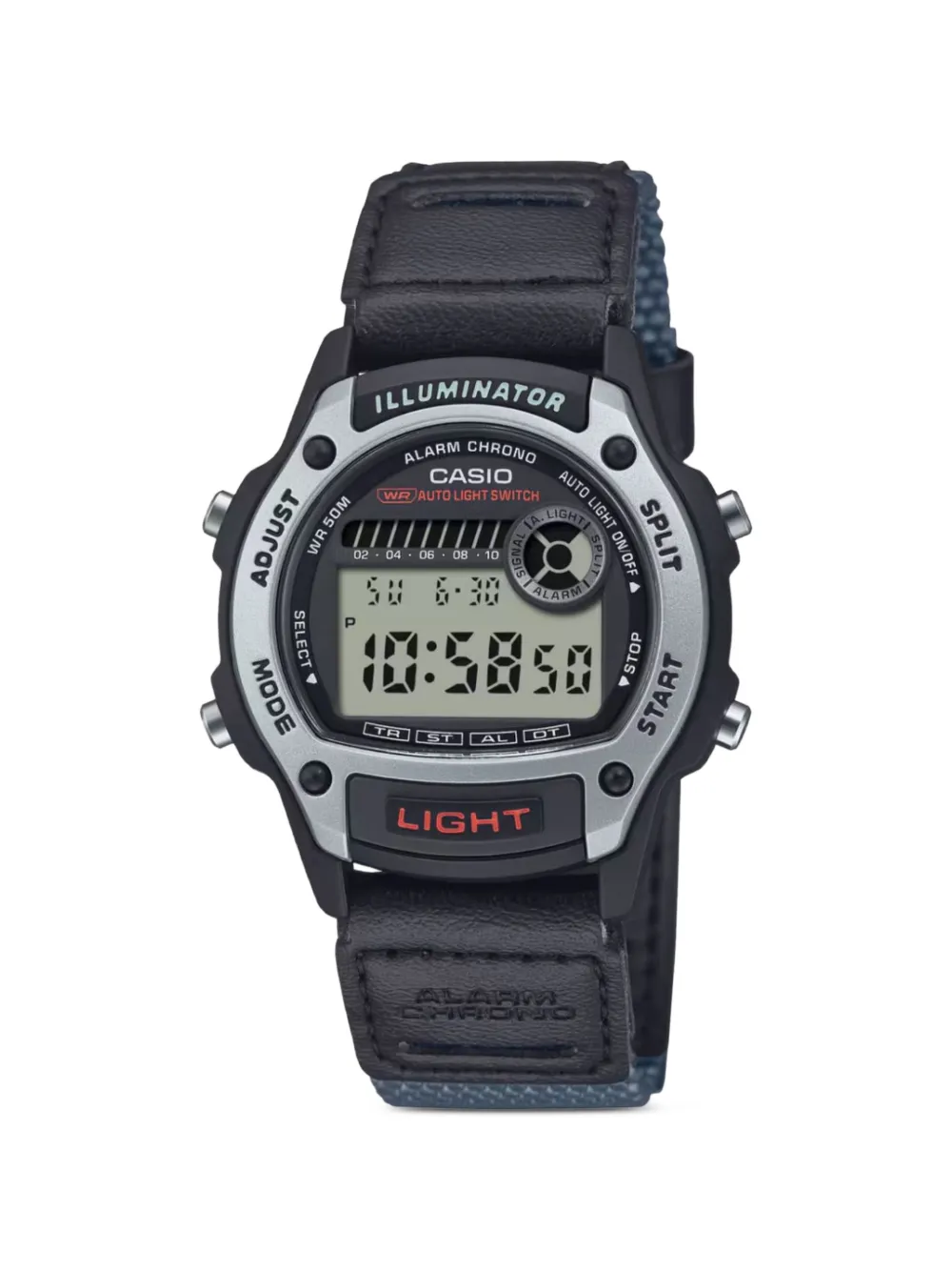 Casio 43mm digital leather watch - Grigio