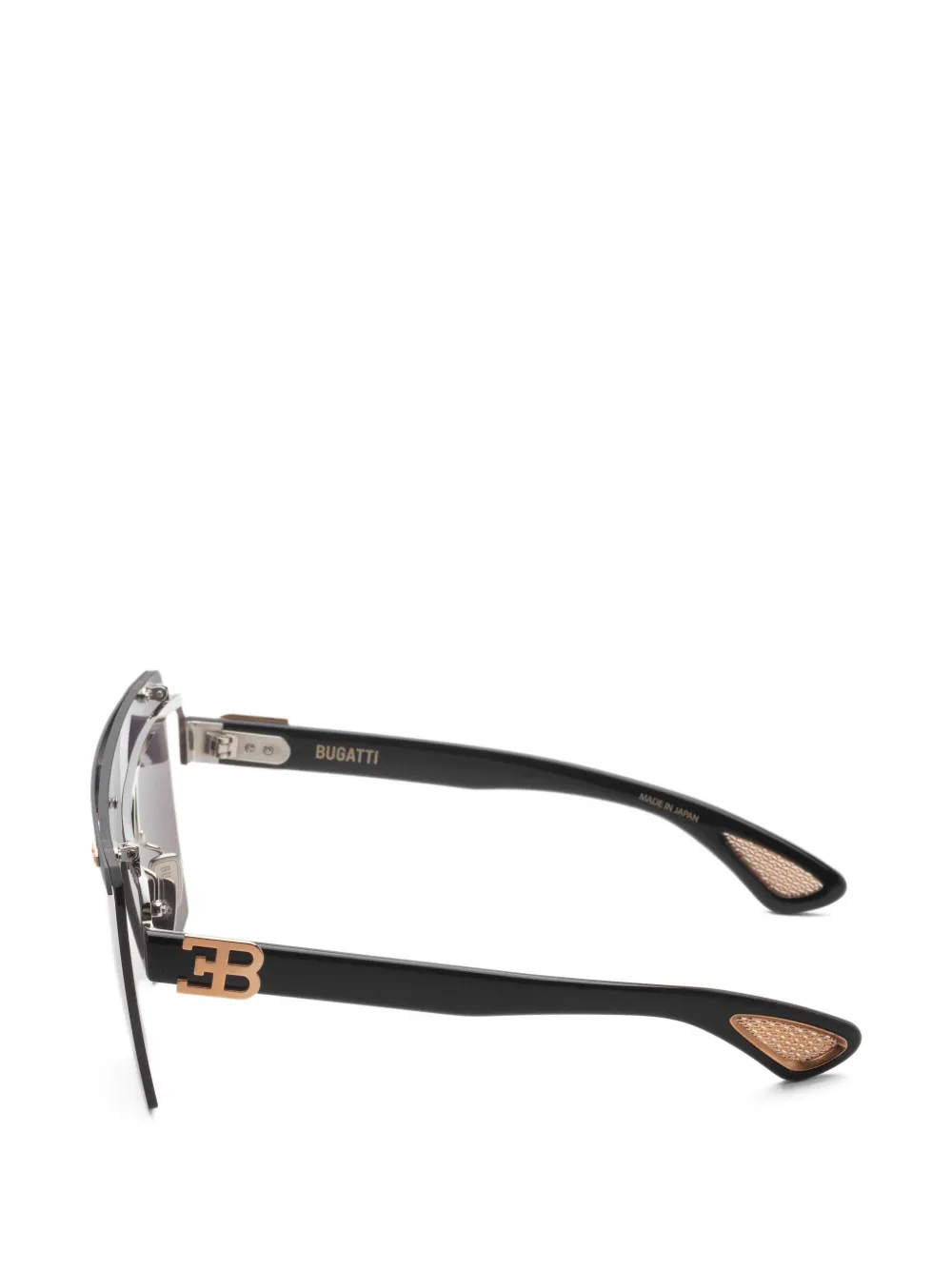 Bugatti geometric-frame sunglasses Zwart