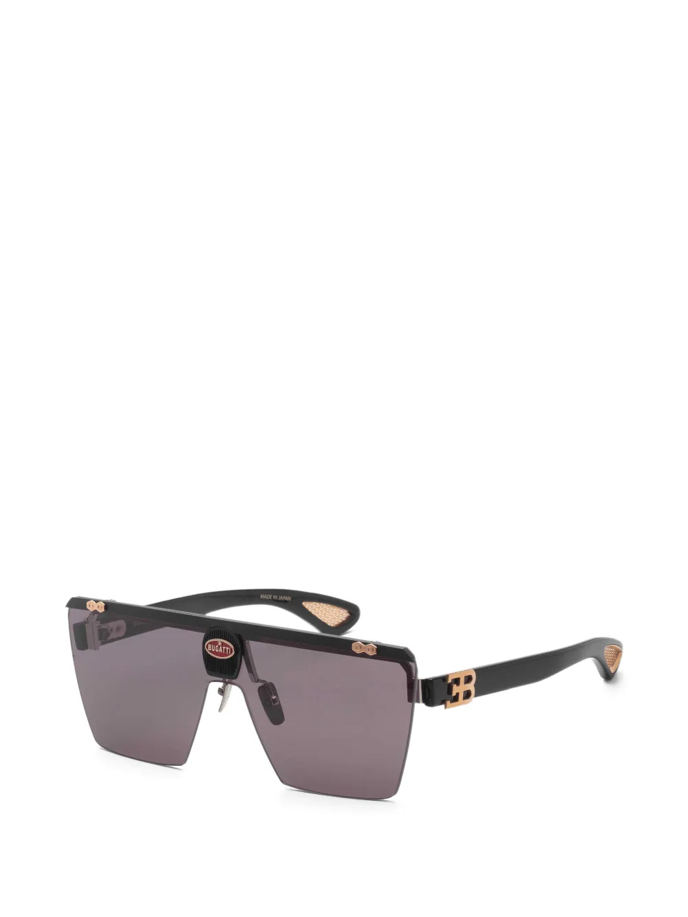 Bugatti geometric-frame sunglasses Zwart