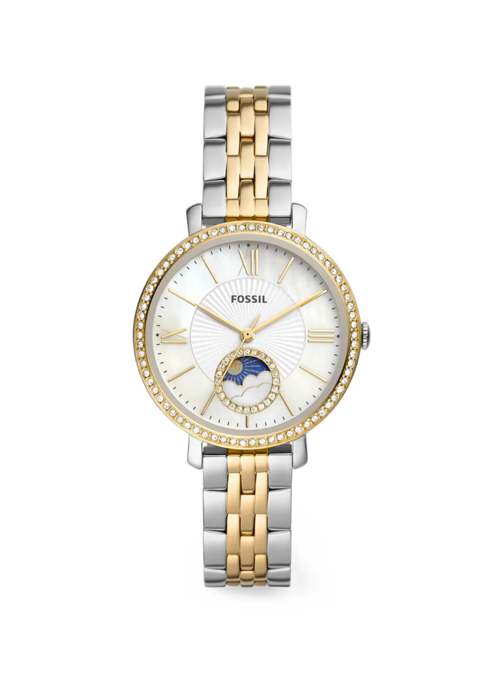Fossil Jacqueline Crystal Bezel 36mm Watch In Multi