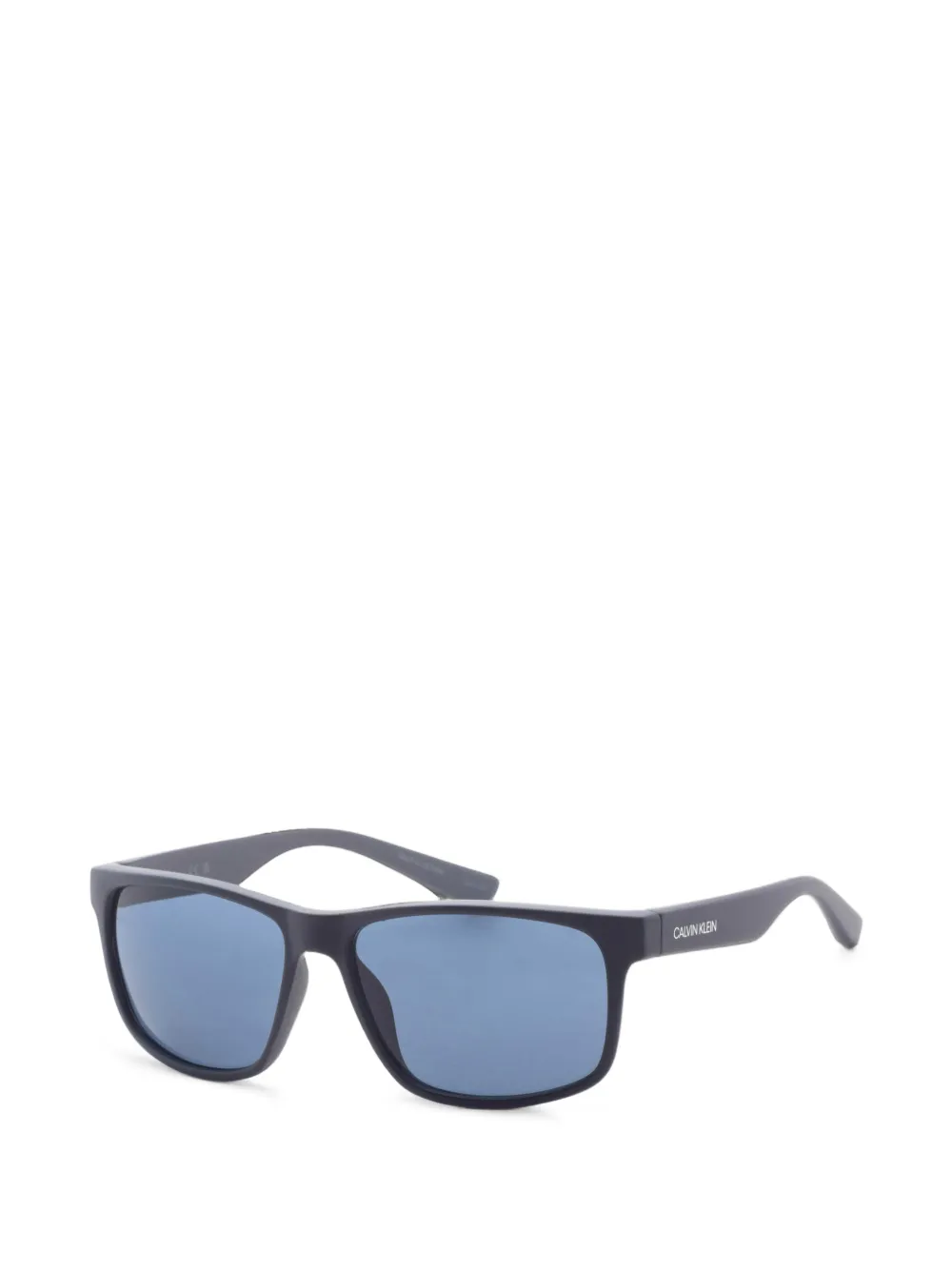 Calvin Klein matte-finish rectangle-frame sunglasses - Blu