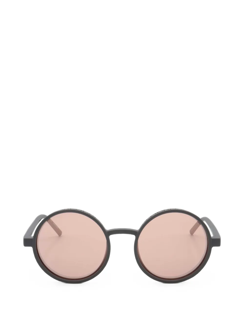 DKNY logo-engraved round-frame sunglasses - Grigio