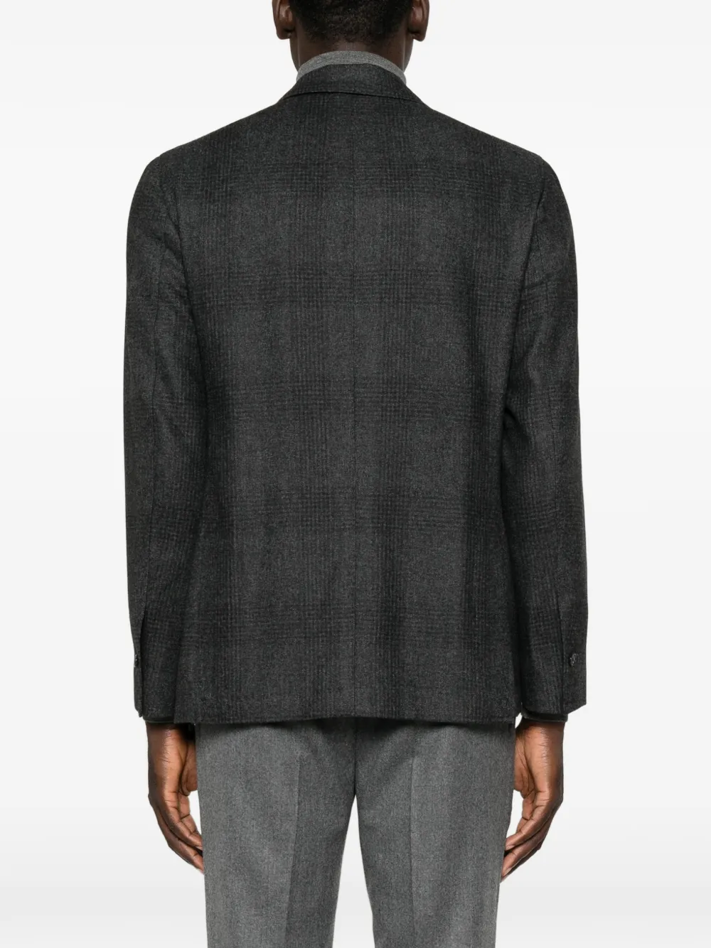 Barba Geruite blazer Grijs