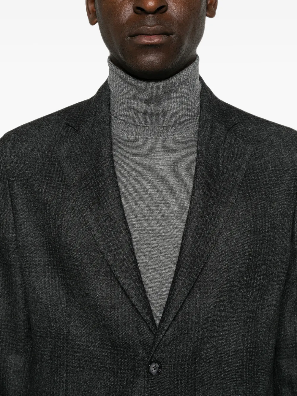 Barba Geruite blazer Grijs