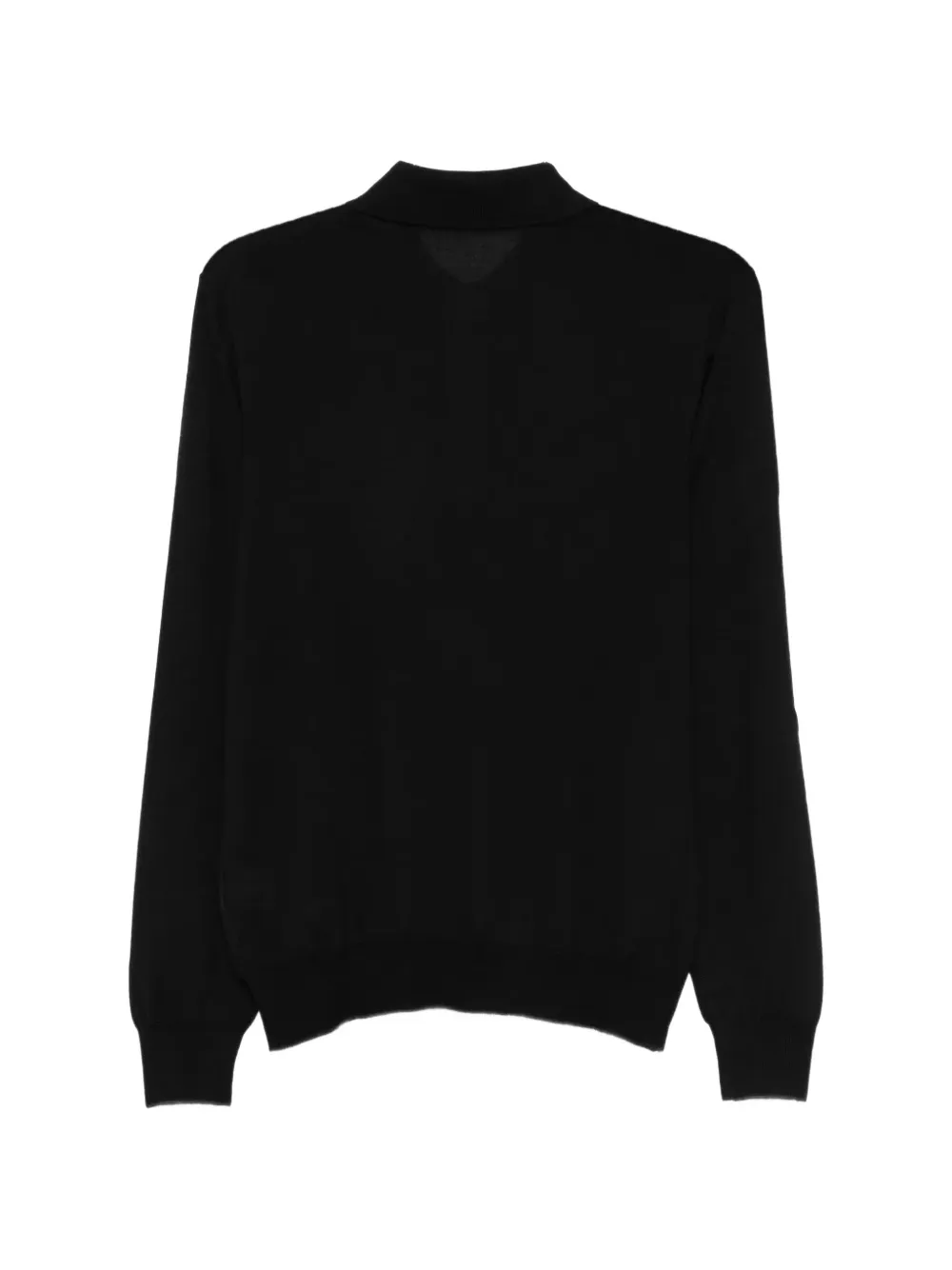 Barba long-sleeve polo shirt Zwart