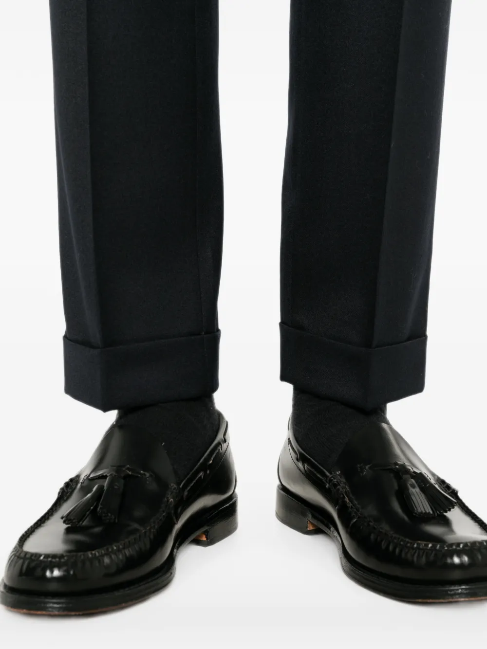 Barba Broek van scheerwol Blauw