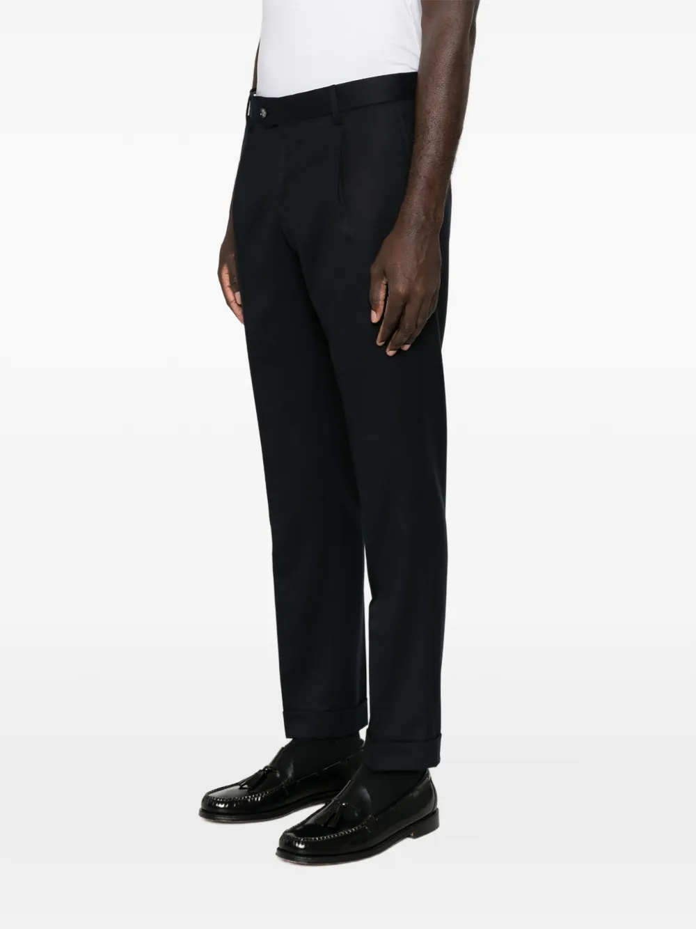 Barba Broek van scheerwol Blauw