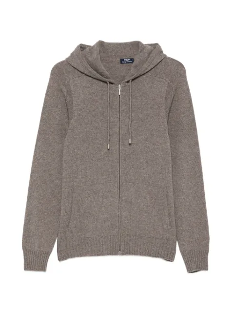 Barba zip-up hood cardigan
