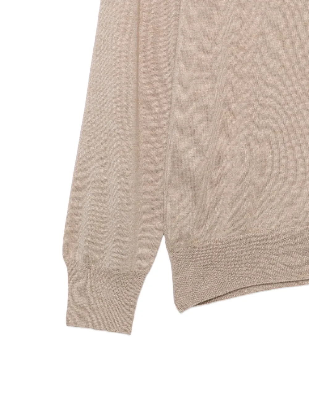 Barba zip-up polo shirt Beige