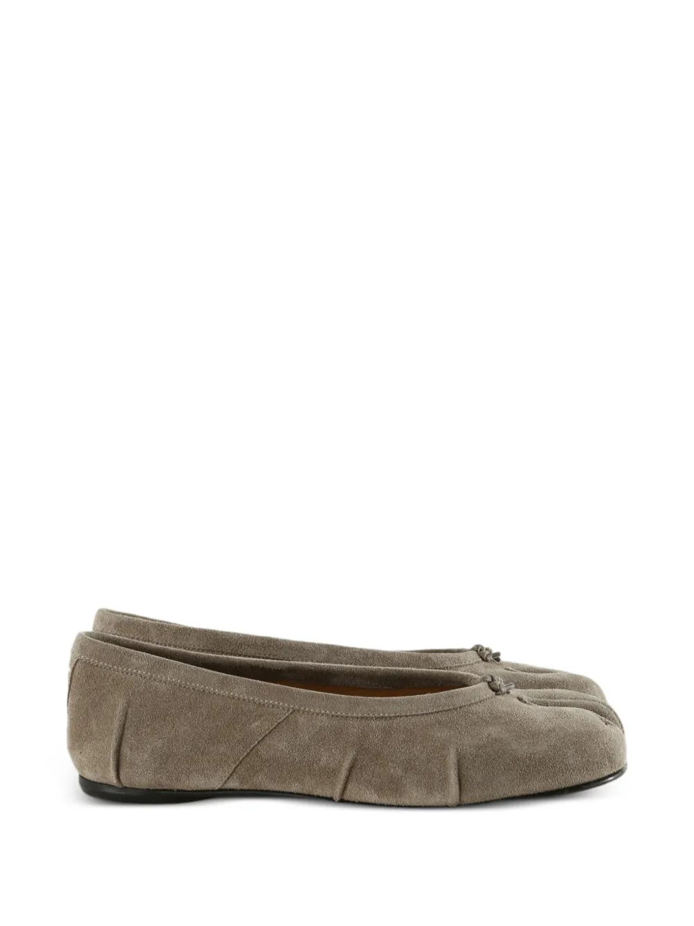 Maison Margiela Tabi-toe pleated ballet flats - Grigio
