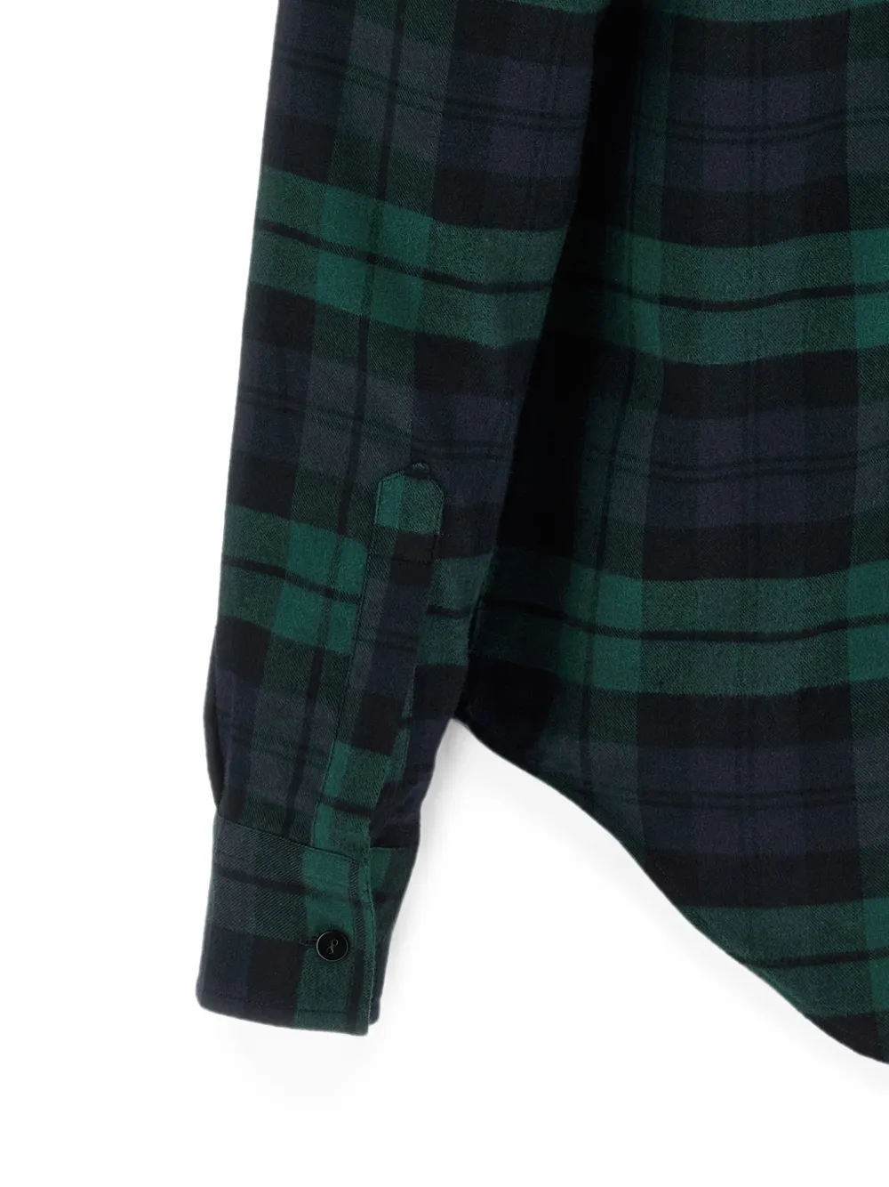 Xacus Marta geruite blouse Groen