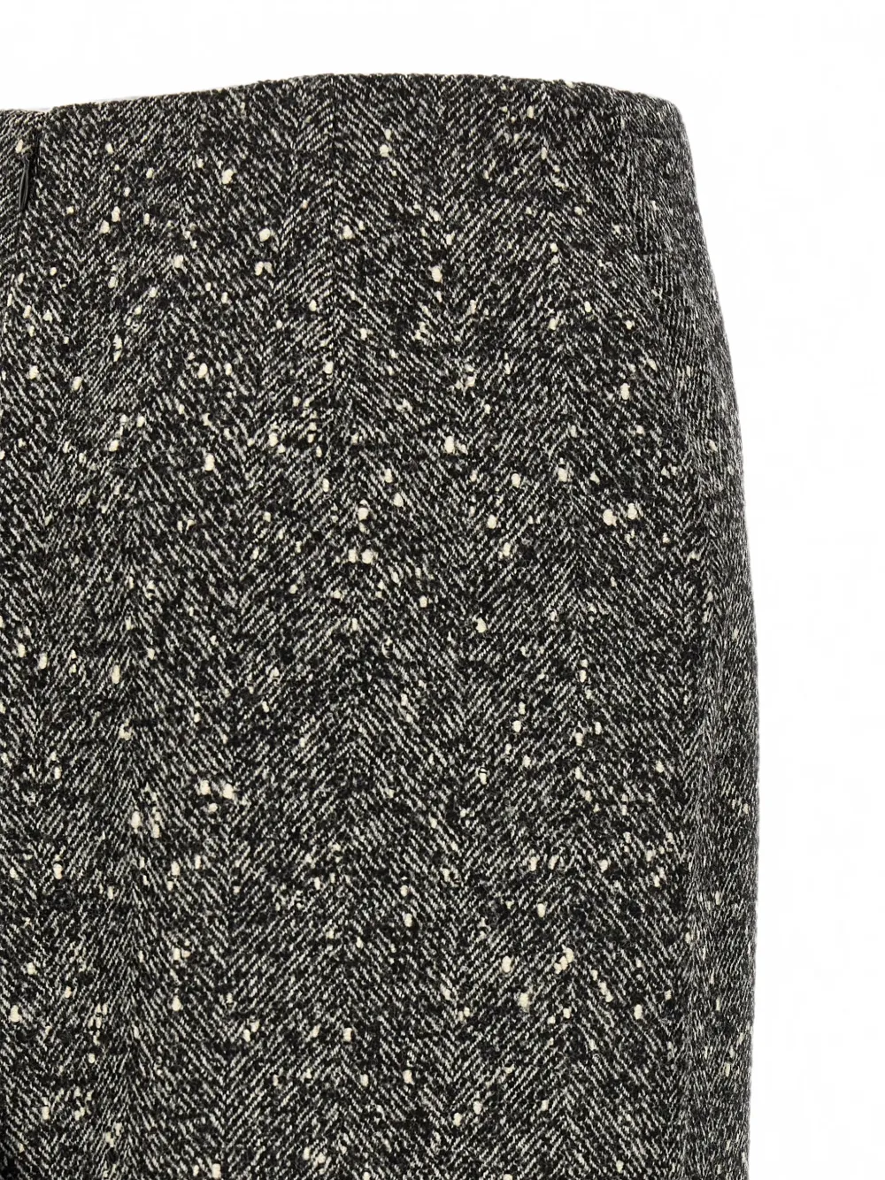 Valentino Garavani Bouclé rok met chevron-patroon Zwart