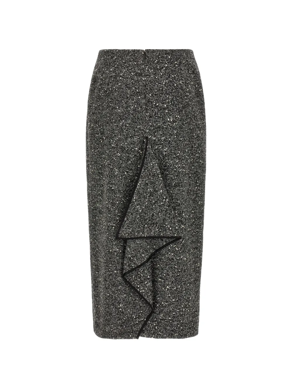 Valentino Garavani Bouclé rok met chevron-patroon Zwart