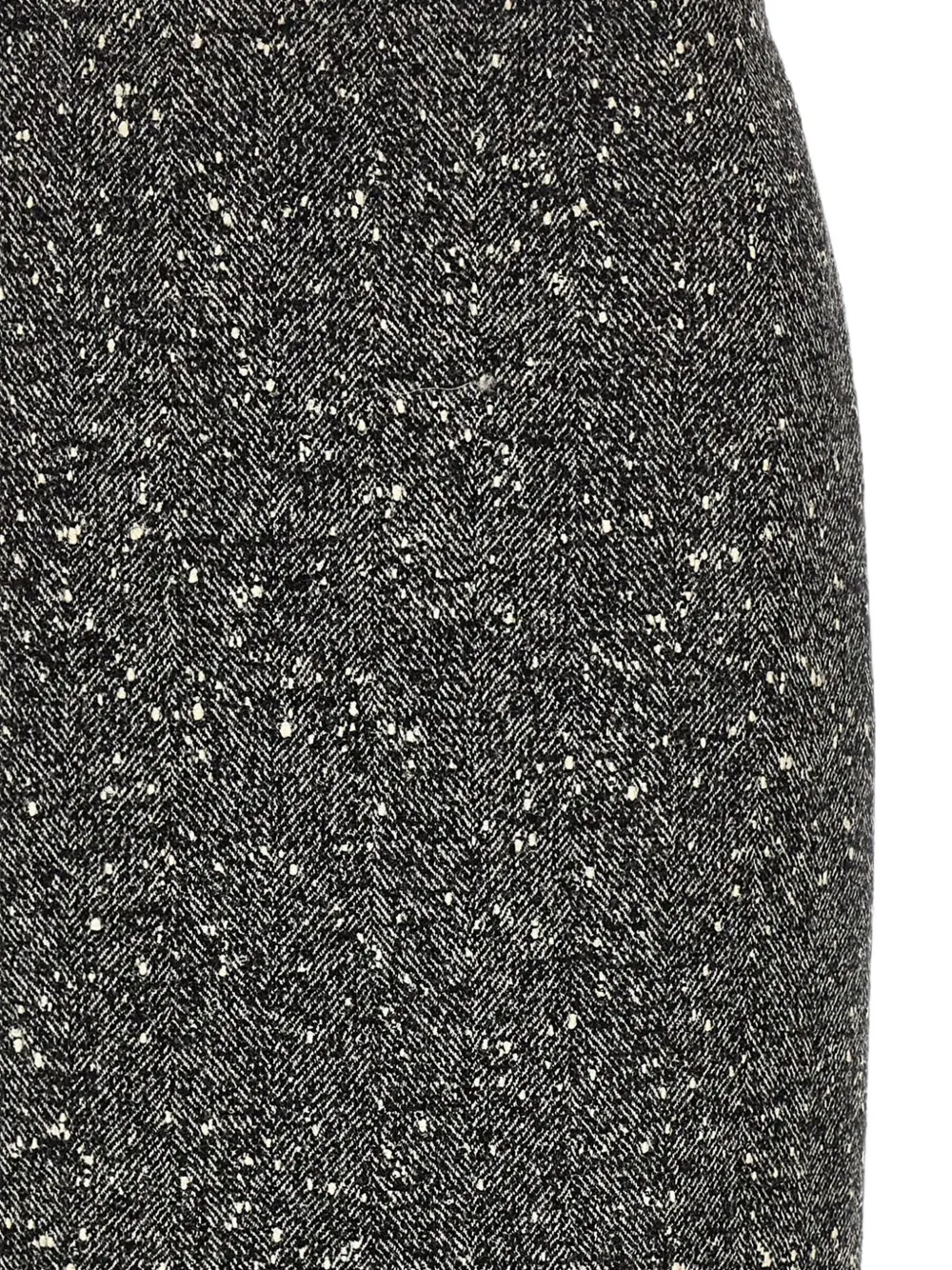 Valentino Garavani Bouclé rok met chevron-patroon Zwart