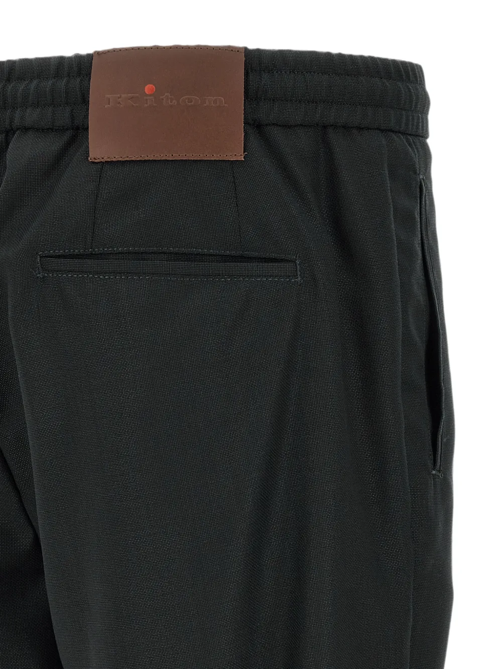 Kiton Wollen plooibroek Grijs