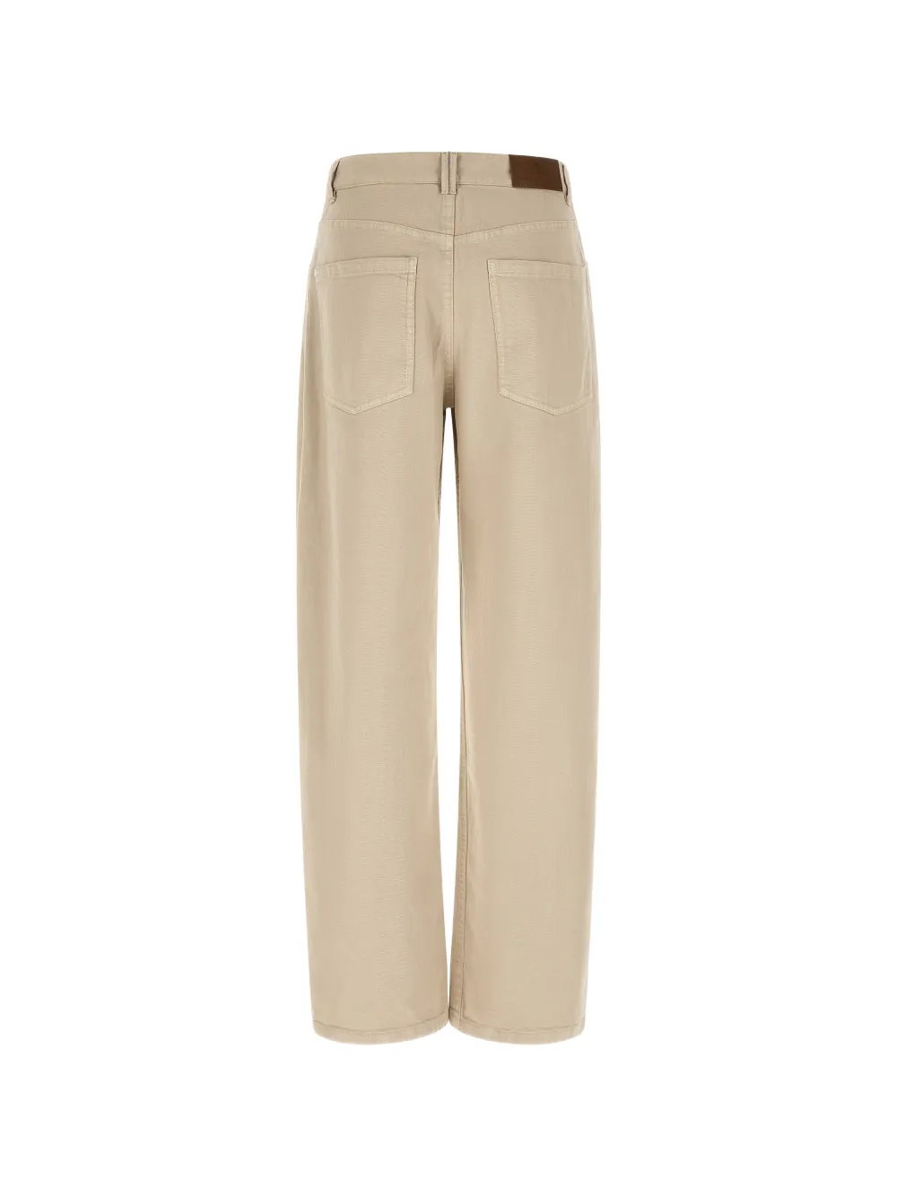 Brunello Cucinelli wide-leg garment-dyed trousers Beige