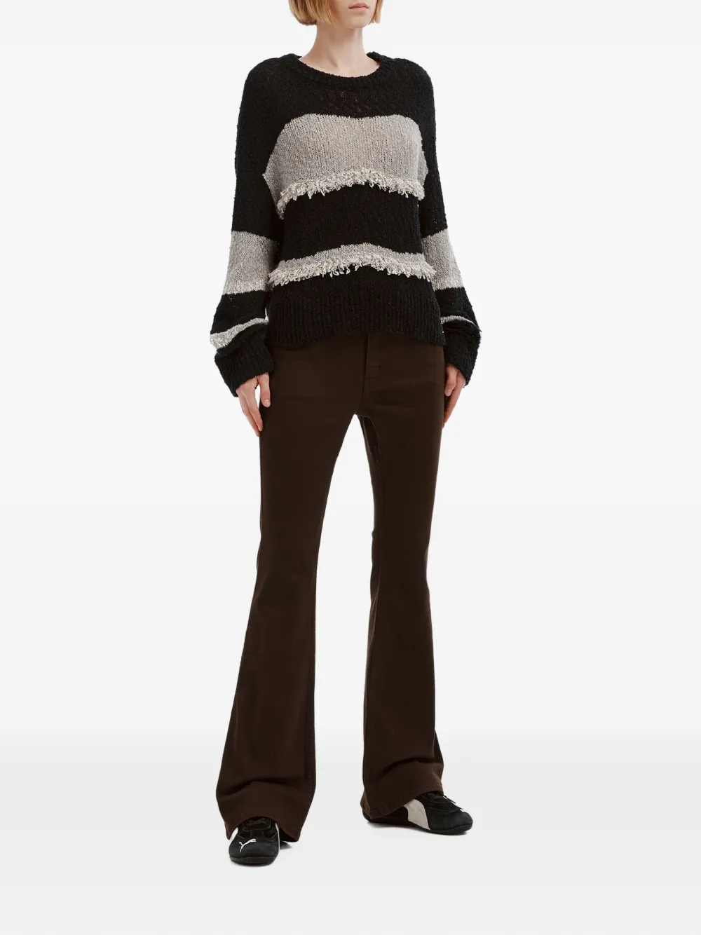 izzue Flared broek Bruin