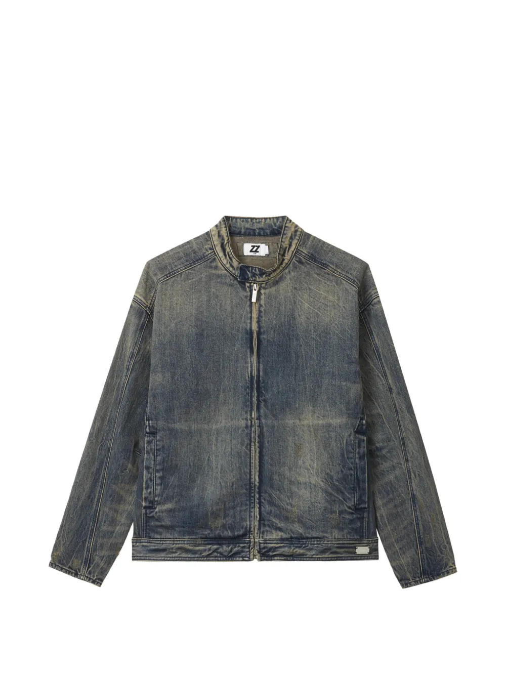 izzue acid-wash denim jacket - Blu