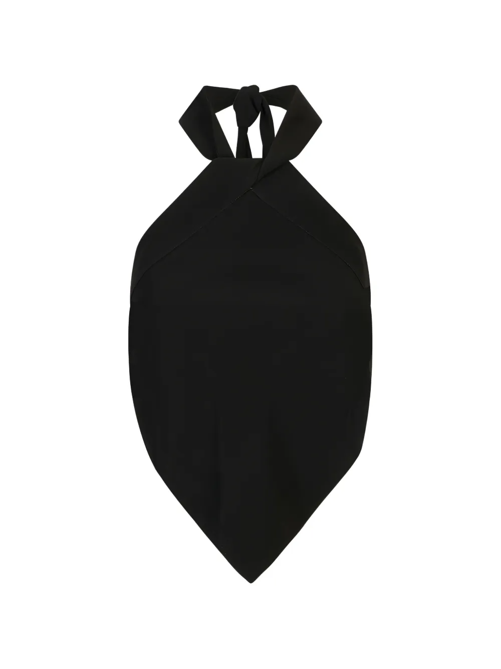 Rabanne halterneck handkerchief-hem top - Nero