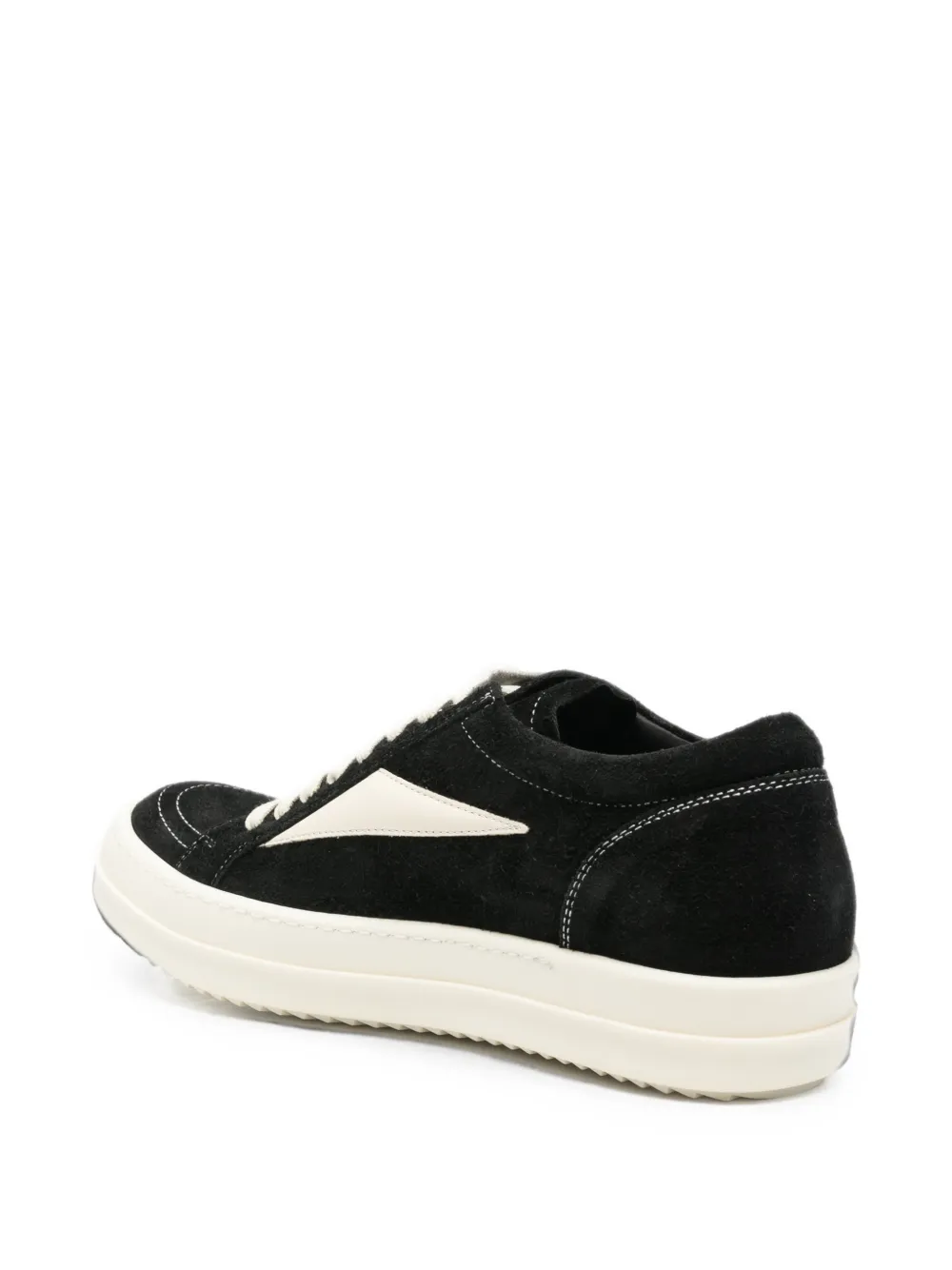 Rick Owens contrast-patchwork sneakers Zwart