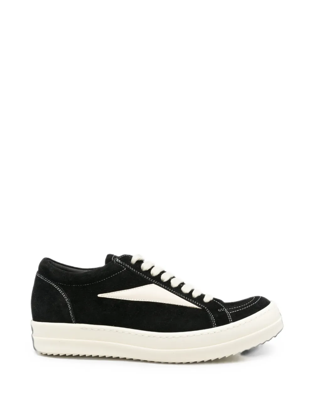 Rick Owens contrast-patchwork sneakers - Nero