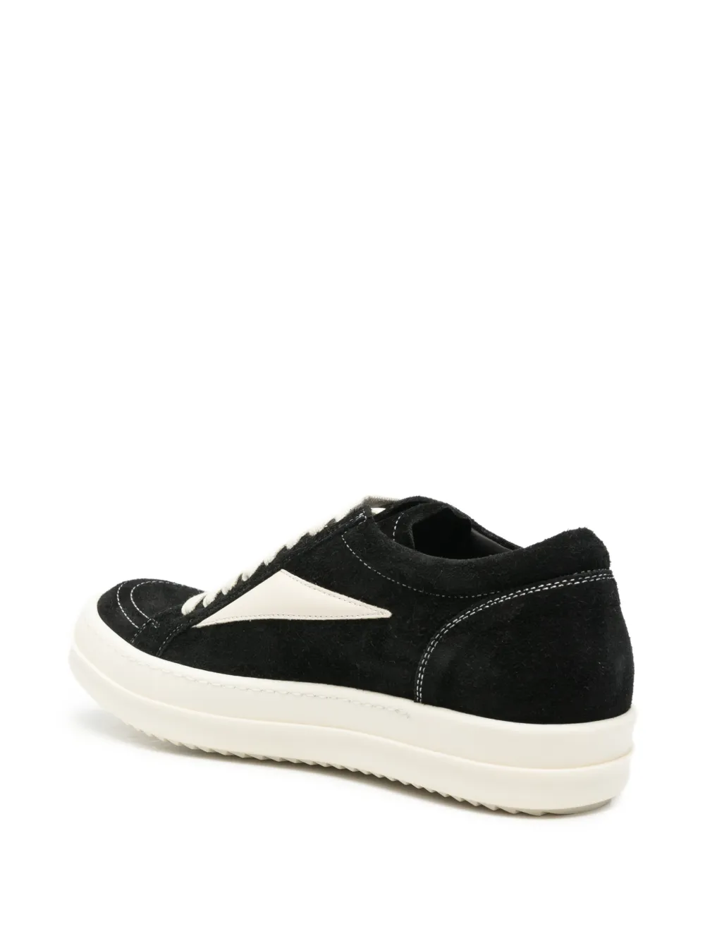 Rick Owens Contrast-patchwork Sneakers in Black, view 3