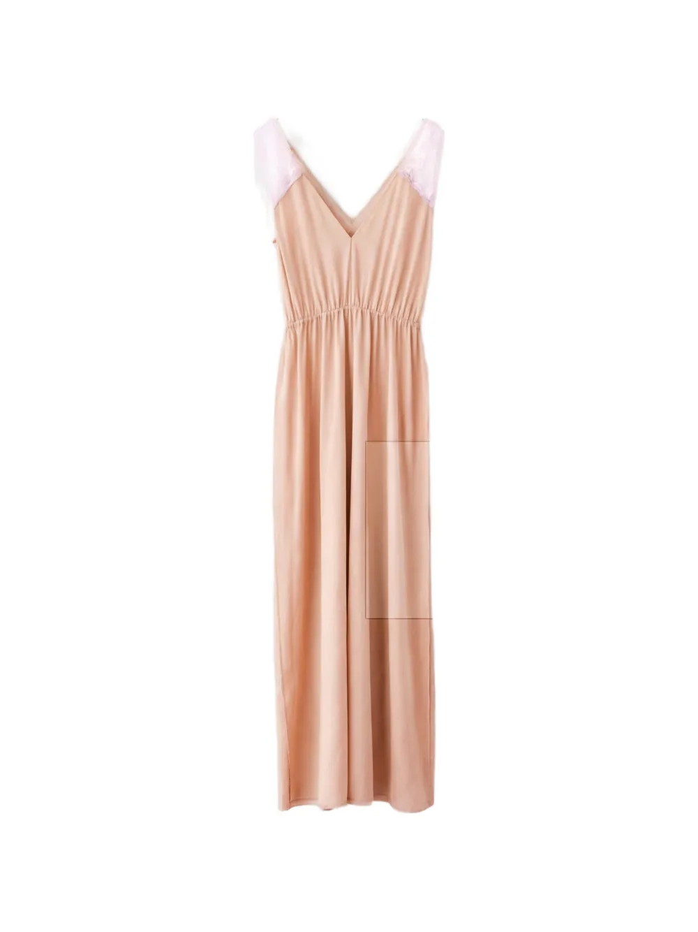 Kristina Ti lace-trim elasticated-waist maxi dress - Arancione