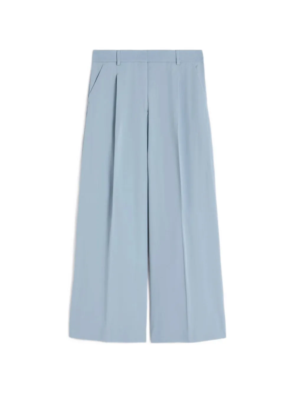 Weekend Max Mara Plooibroek met wijde pijpen Blauw