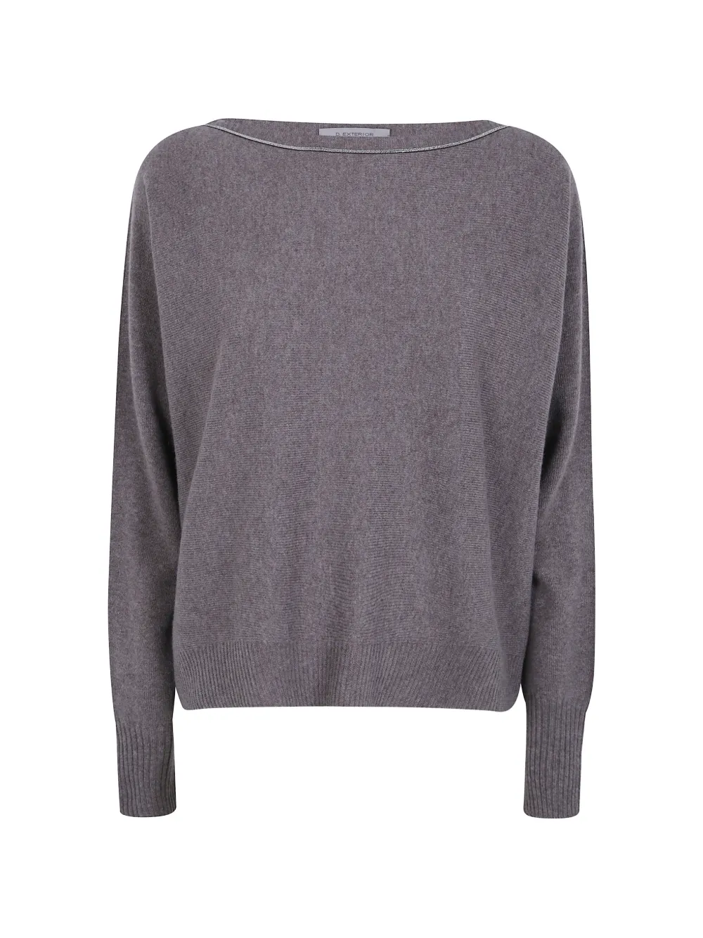 D.Exterior boat-neck sweater - Braun