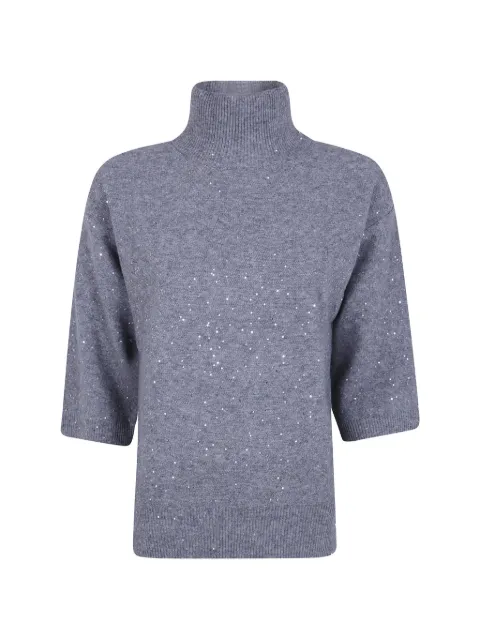 Seventy sequin-embellished high-neck sweater