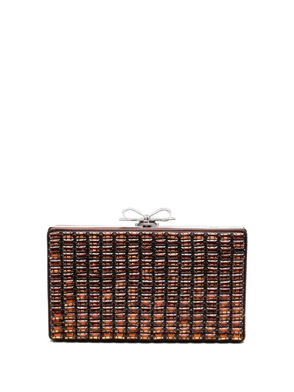 Self-Portrait Clutch con decorazione - Marrone