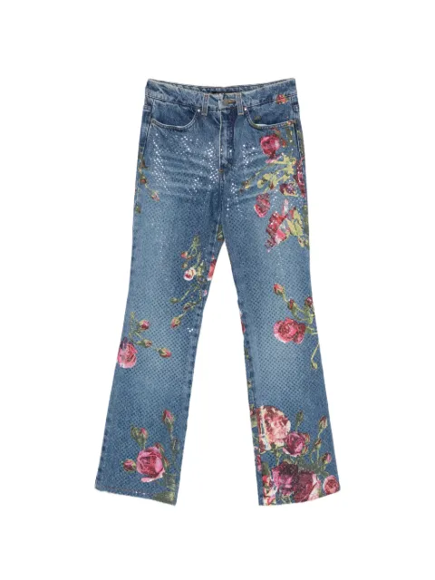 Roberto Cavalli Vintage 2000s floral-print jeans