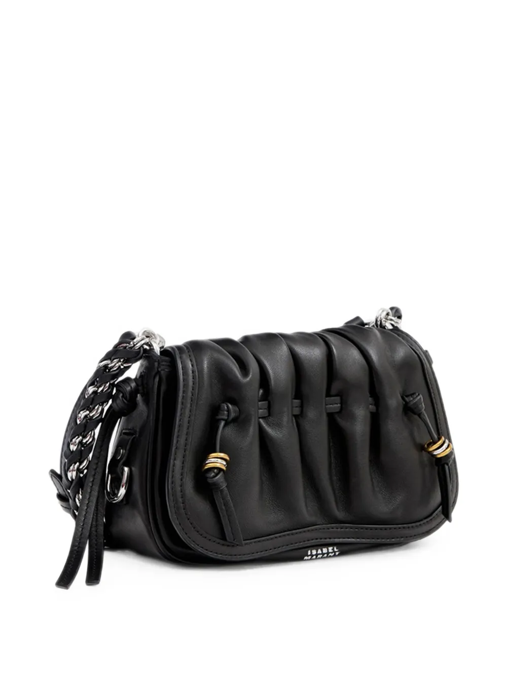 ISABEL MARANT Bolton XS schoudertas met ruches Zwart