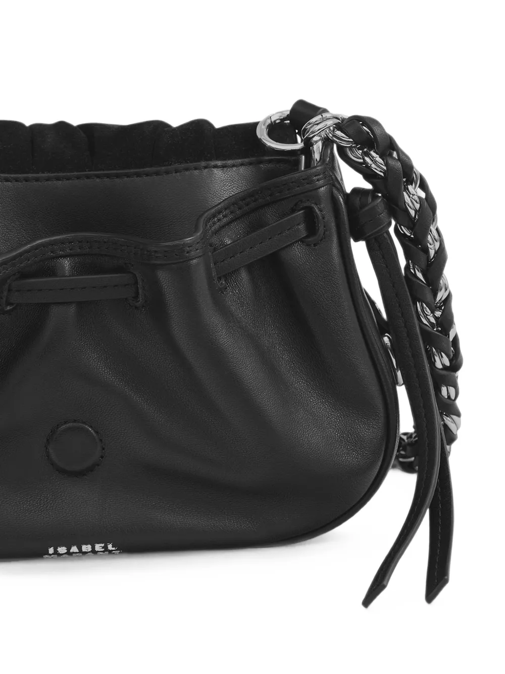 ISABEL MARANT Bolton XS schoudertas met ruches Zwart