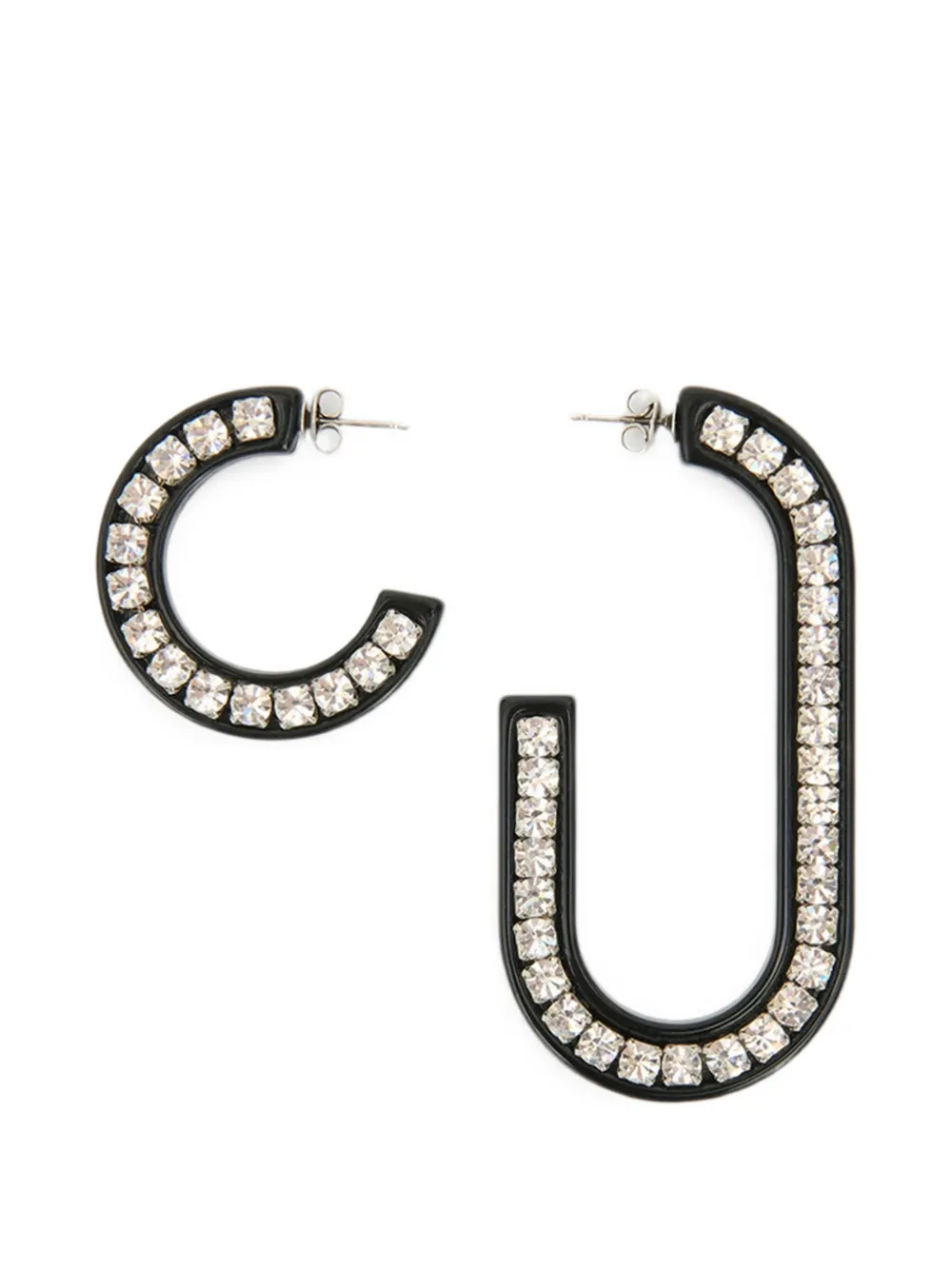 ISABEL MARANT crystal-embellished mismatched earrings · OS