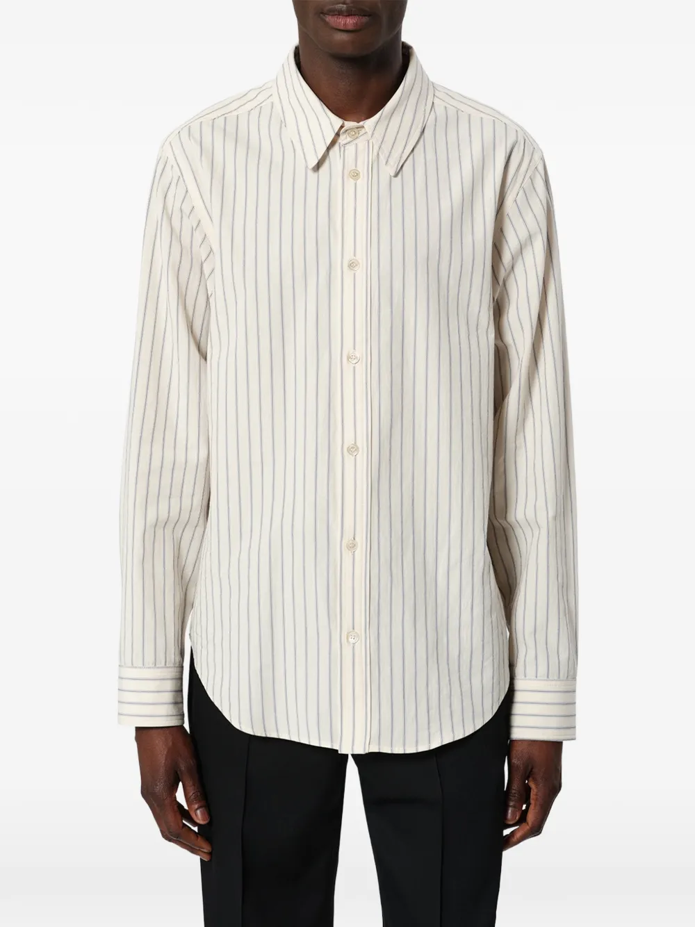 MARANT Rony gestreept overhemd Beige
