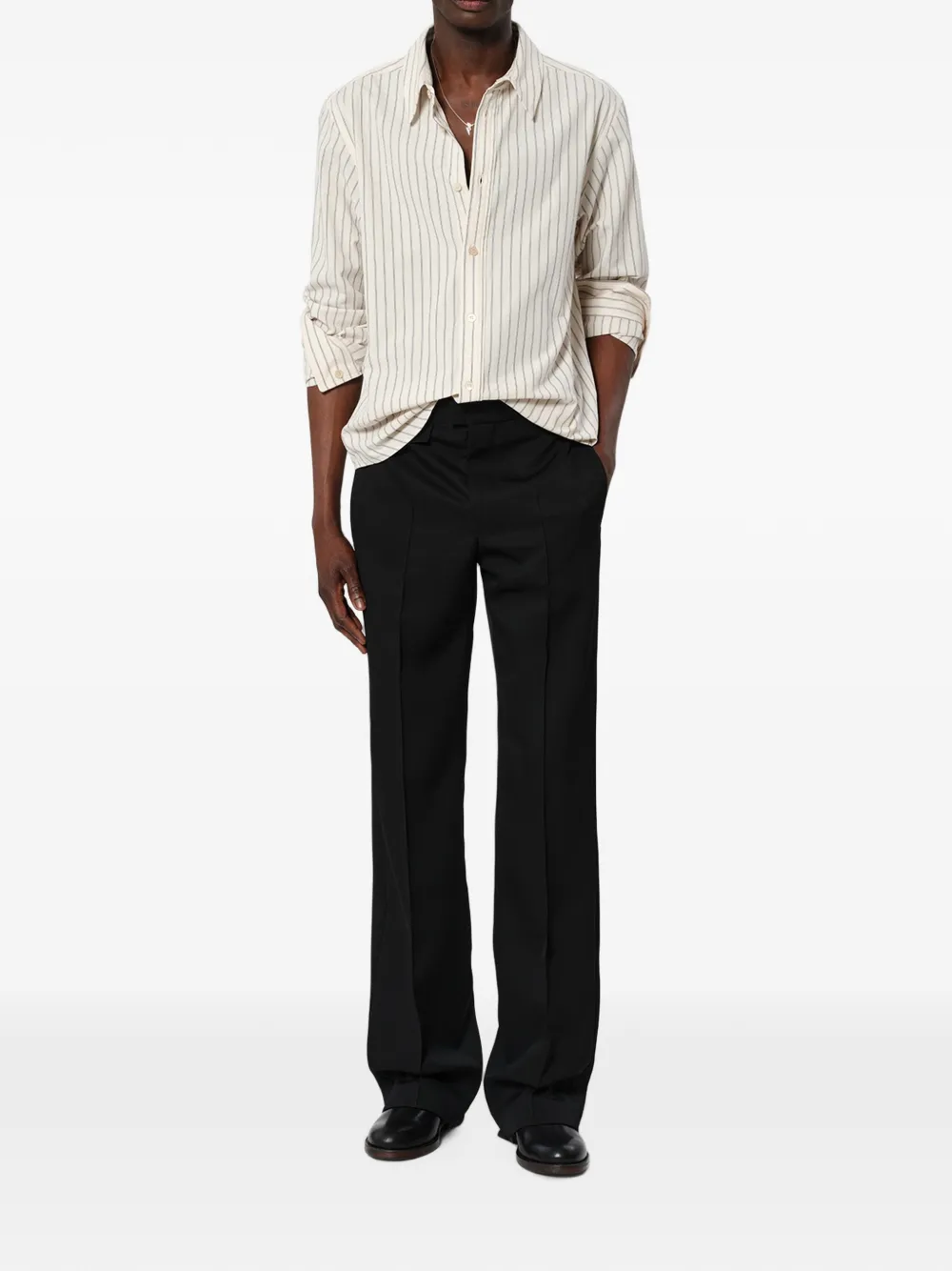 MARANT Rony gestreept overhemd Beige