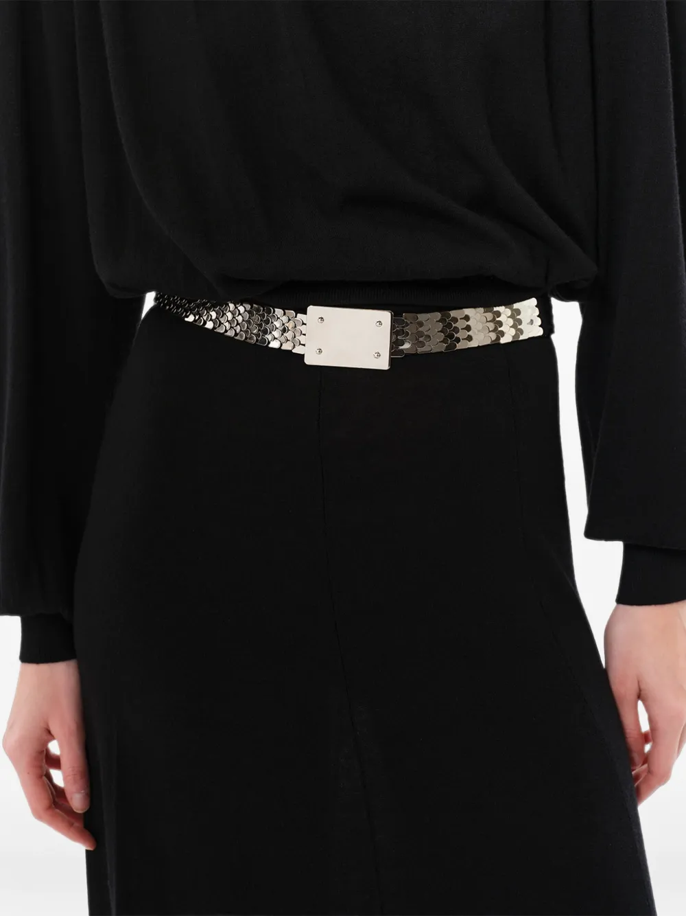ISABEL MARANT Heria scale-effect belt Zilver