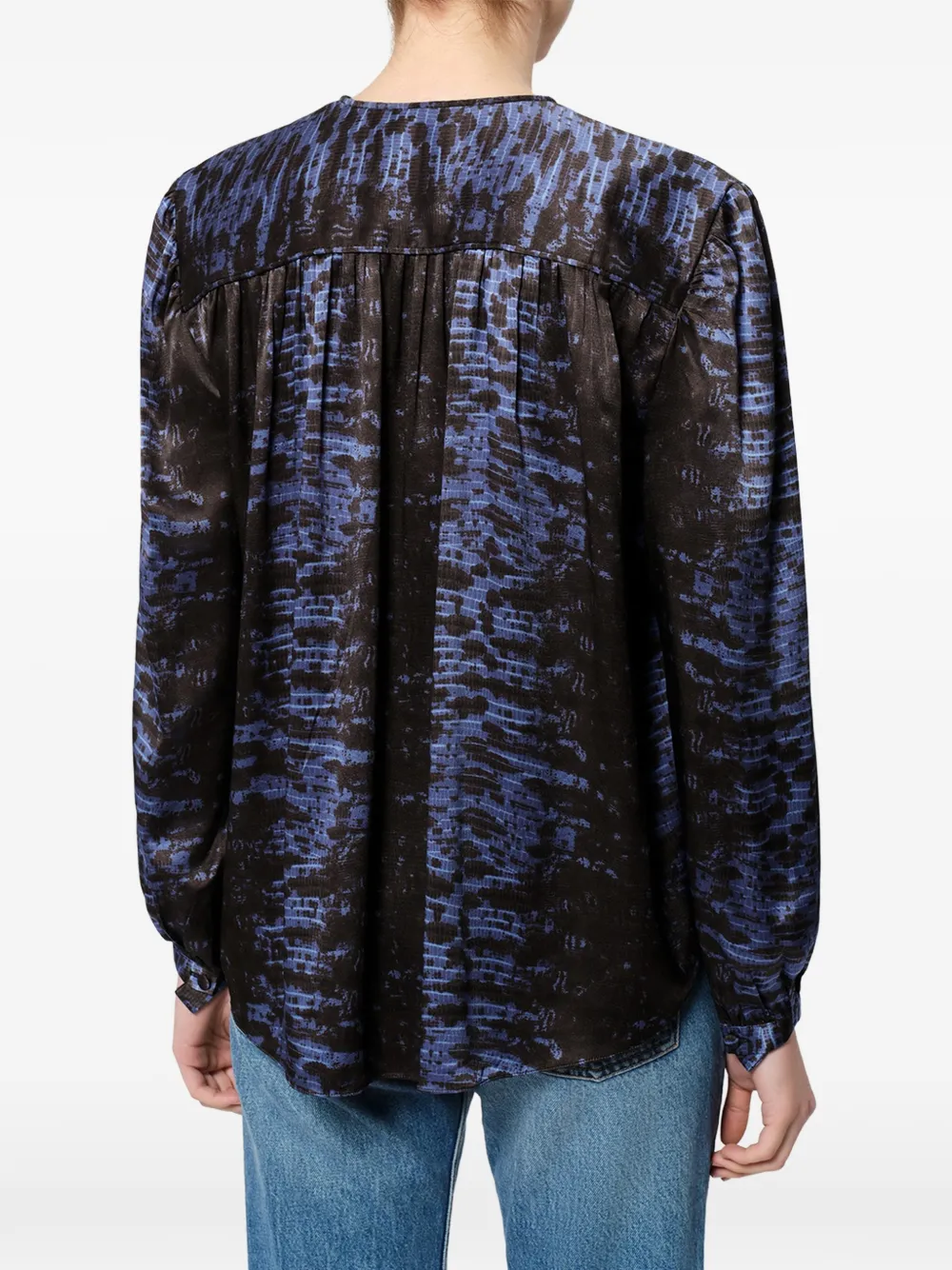 ISABEL MARANT Laraya silk top Zwart