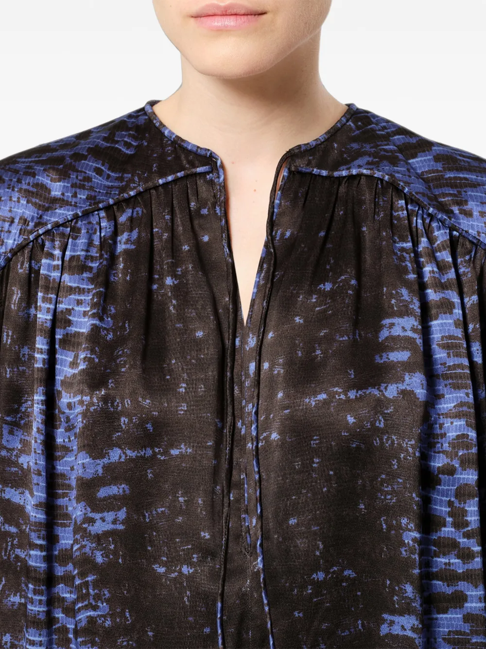 ISABEL MARANT Laraya silk top Zwart