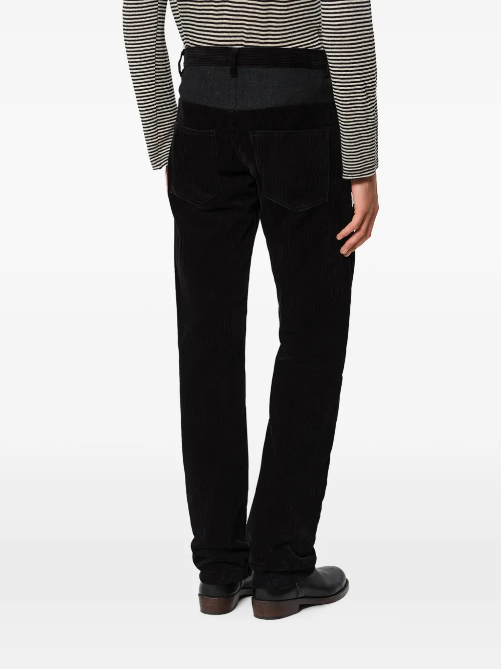 MARANT Jude broek met ribfluwelen vlakken Zwart