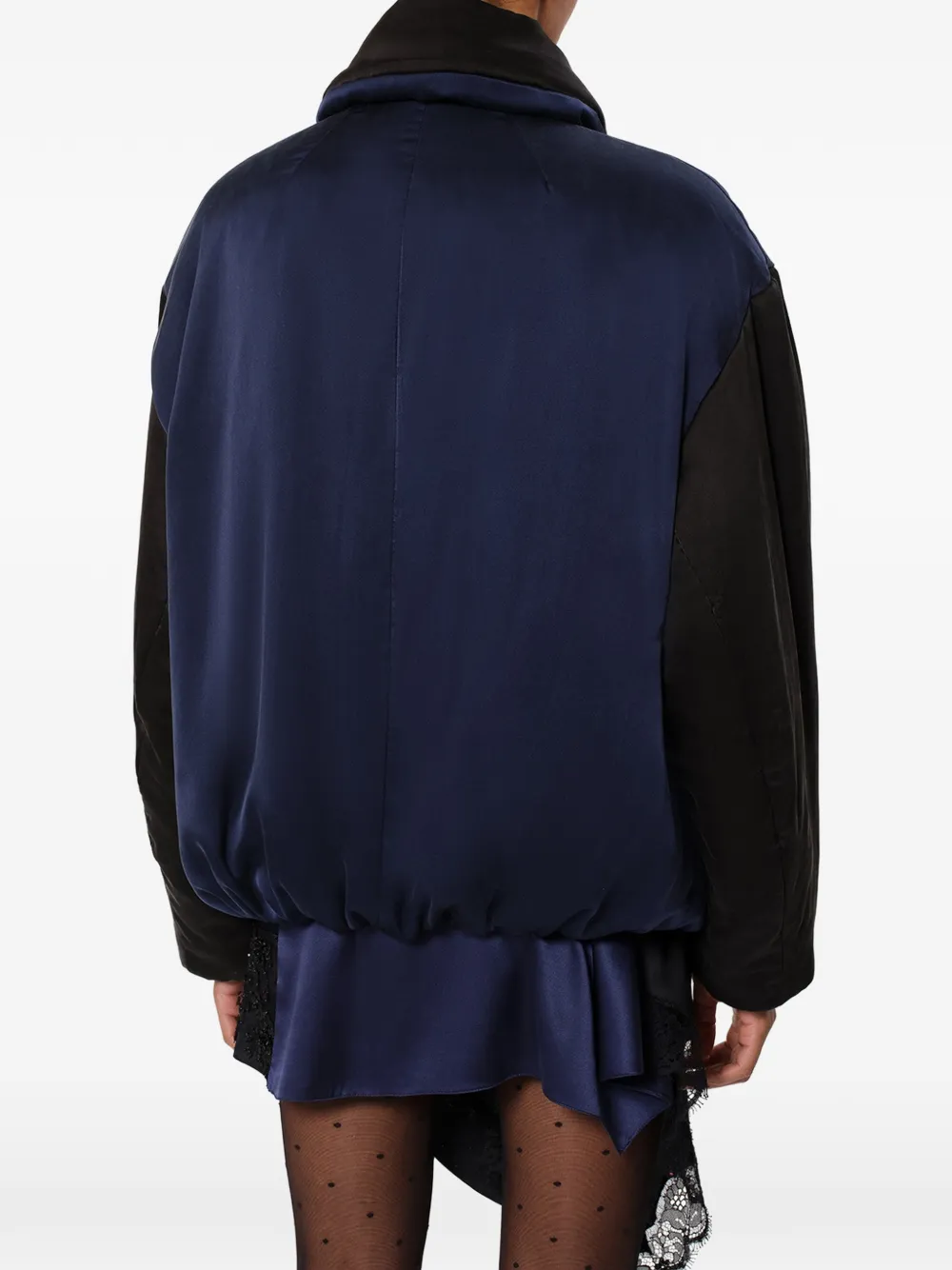 ISABEL MARANT Bleza zijde-satijnen donsjack Blauw