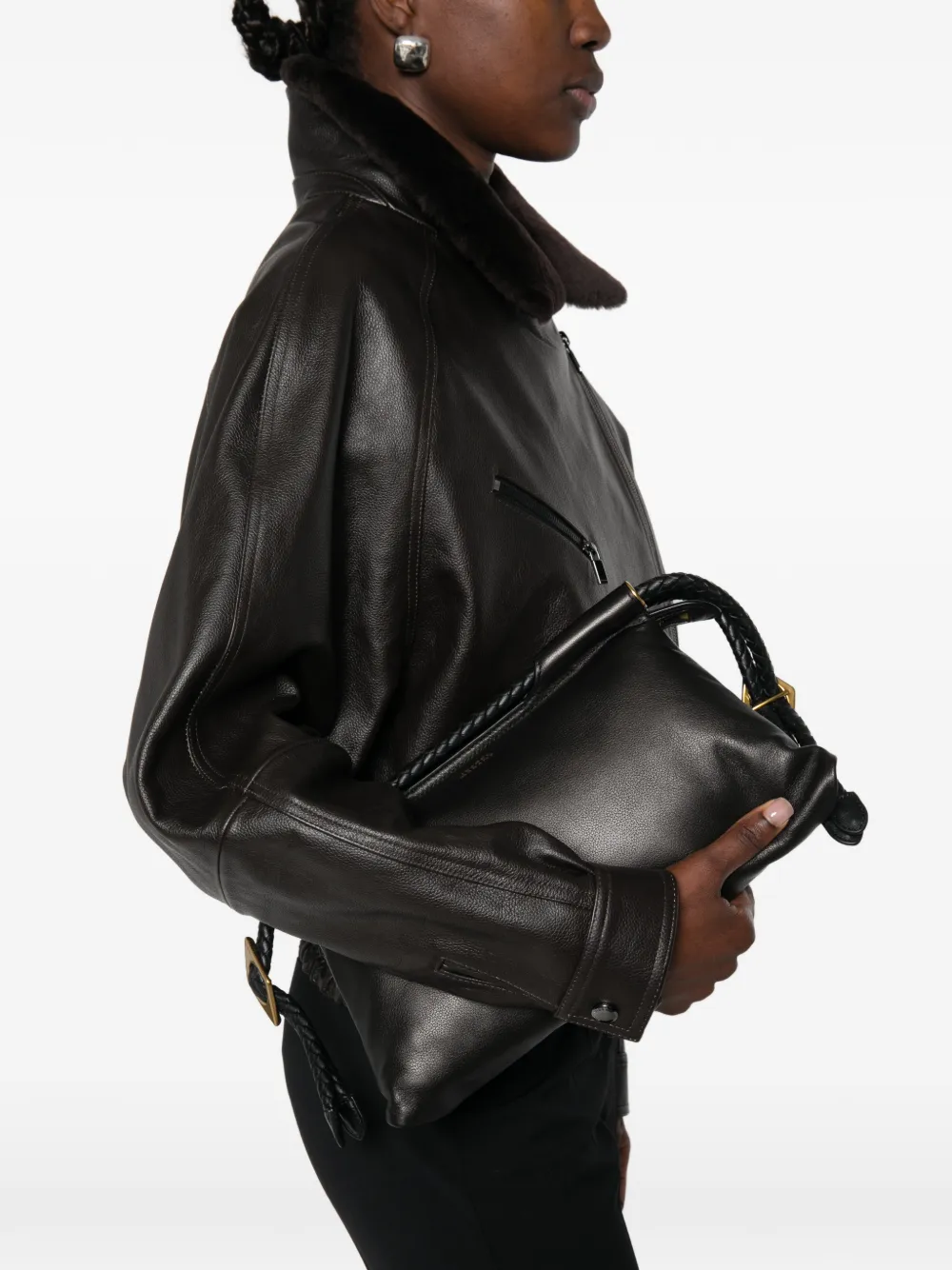 ISABEL MARANT Pipa M leather bag - Black