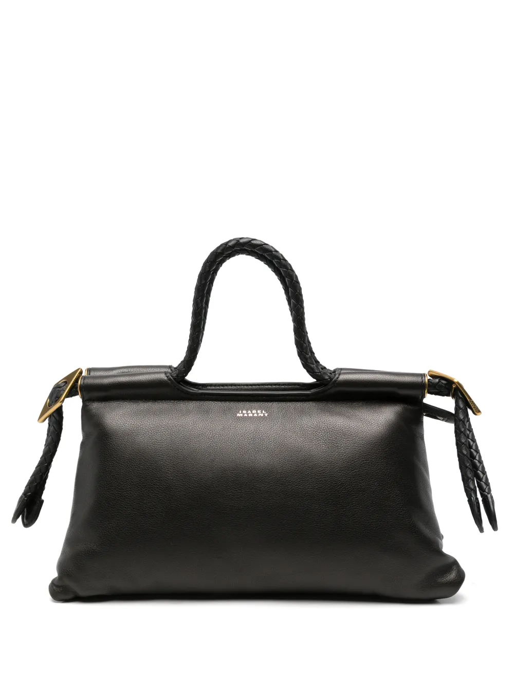 ISABEL MARANT Pipa shopper met gevlochten handvat Zwart