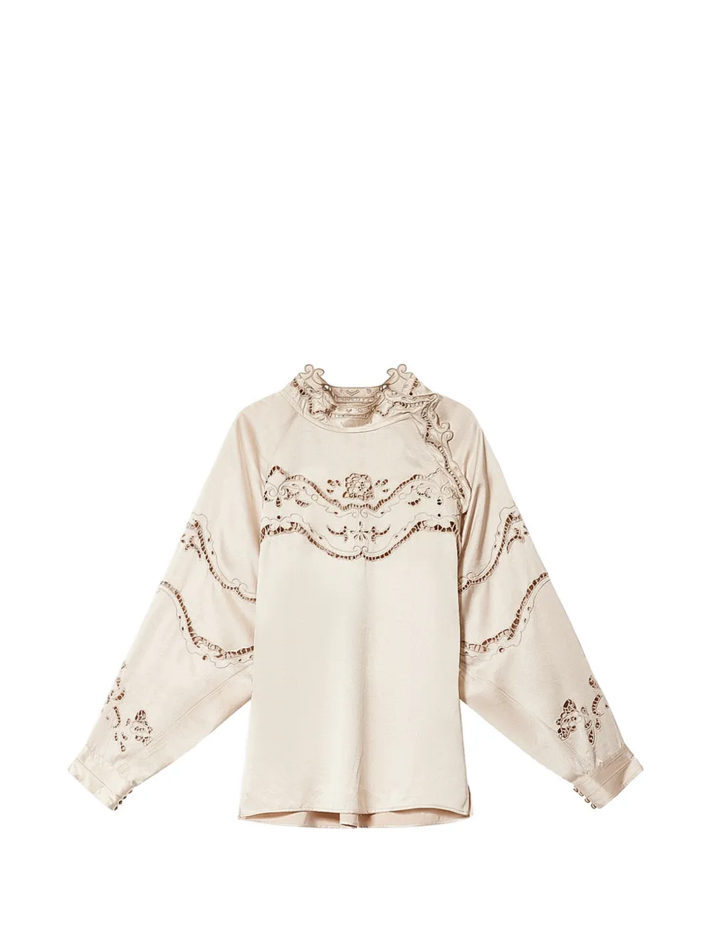 ISABEL MARANT Enelia silk satin broderie anglaise blouse