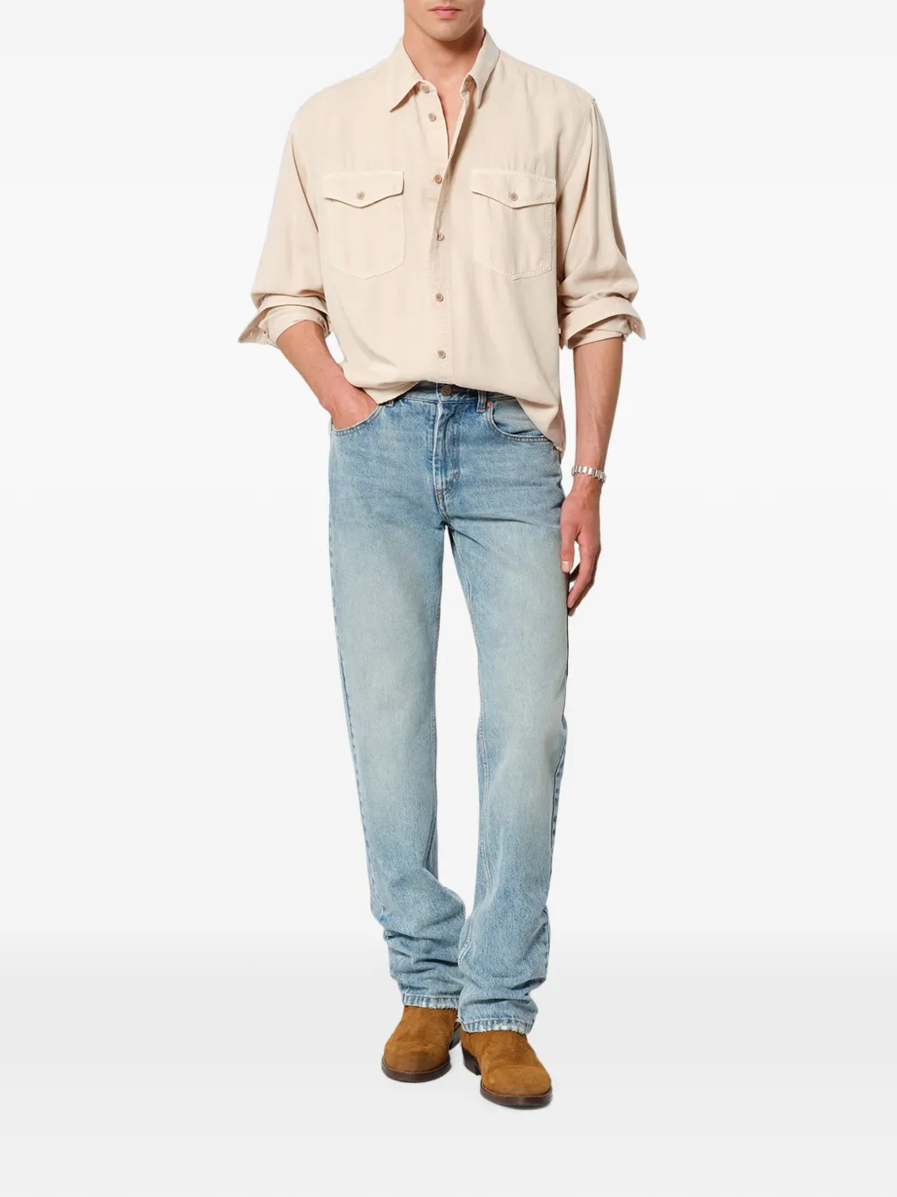 MARANT Saul overhemd met klepzak Beige