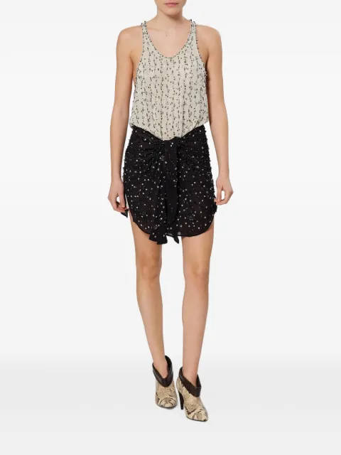 ISABEL MARANT Milea sequin-embellished knotted mini dress